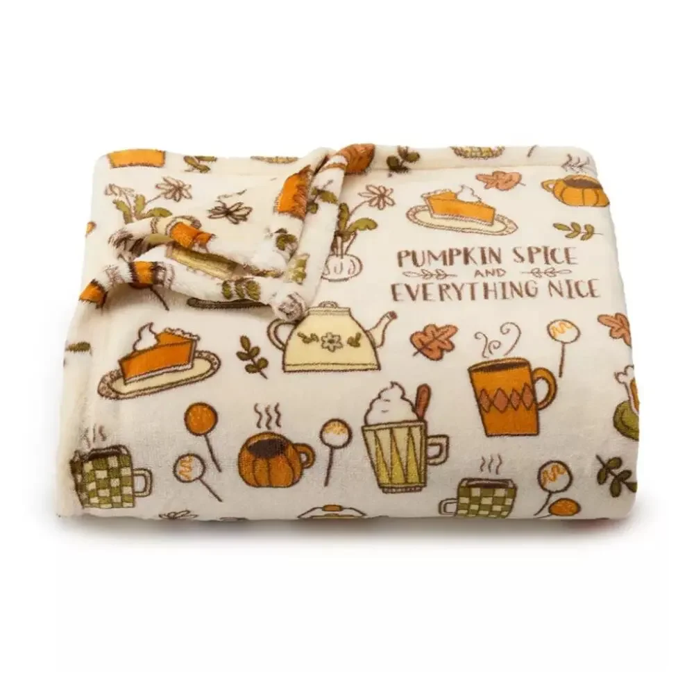 The Big One Pumpkin Spice Oversized Supersoft Plush Throw Blanket